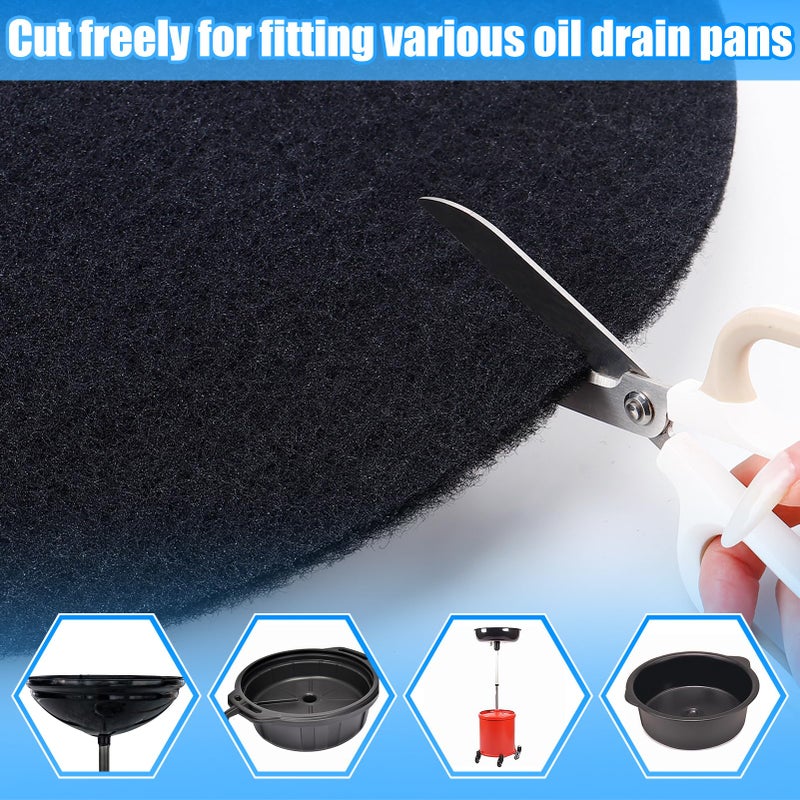 Bigmeta Round Splash Pad for Oil Drain Pan  Fit 1.5-20 Gal Drip Catcher Pan  Heat-Resistant  No Splatter Change Mat for Car Transmission Oil Changing Drain Tray (2 Pcs) - Image 5
